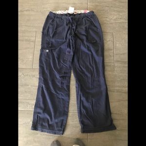 Navy blue koi scrub pants
